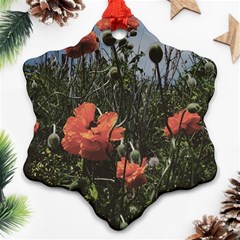 Faded Poppy Field  Ornament (snowflake) by okhismakingart