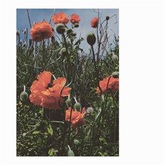 Faded Poppy Field  Small Garden Flag (two Sides) by okhismakingart