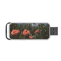 Faded Poppy Field  Portable Usb Flash (one Side) by okhismakingart