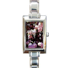 Purple Snowballs Rectangle Italian Charm Watch by okhismakingart