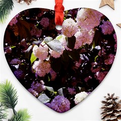 Purple Snowballs Ornament (heart) by okhismakingart