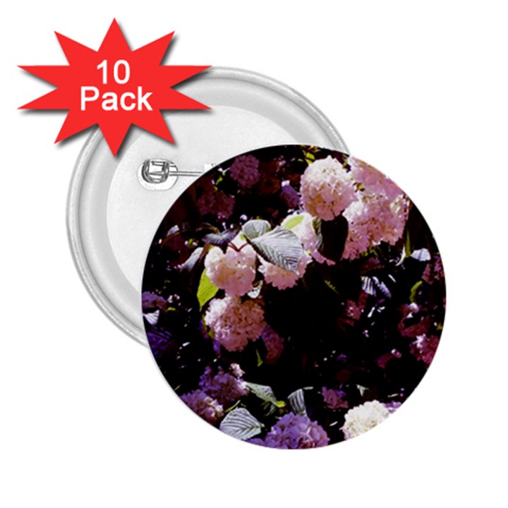 Purple Snowballs 2.25  Buttons (10 pack) 