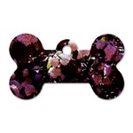 Purple Snowballs Dog Tag Bone (One Side) Front