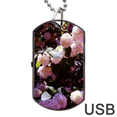 Purple Snowballs Dog Tag Usb Flash (one Side) by okhismakingart