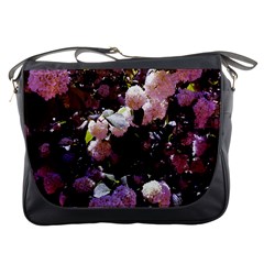 Purple Snowballs Messenger Bag by okhismakingart