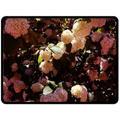 Pink Snowballs Ii Fleece Blanket (large)  by okhismakingart