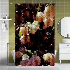 Pink Snowballs Ii Shower Curtain 48  X 72  (small)  by okhismakingart