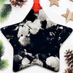 High Contrast Black And White Snowballs Ii Ornament (star)