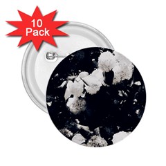 High Contrast Black And White Snowballs Ii 2 25  Buttons (10 Pack)  by okhismakingart