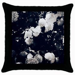 High Contrast Black And White Snowballs Ii Throw Pillow Case (black) by okhismakingart