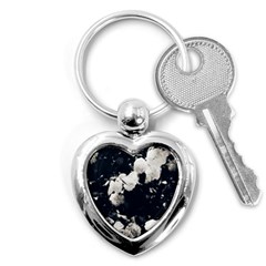 High Contrast Black And White Snowballs Ii Key Chain (heart) by okhismakingart