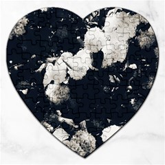 High Contrast Black And White Snowballs Ii Jigsaw Puzzle (heart) by okhismakingart