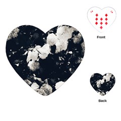 High Contrast Black And White Snowballs Ii Playing Cards Single Design (heart)