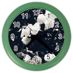 High Contrast Black And White Snowballs Ii Color Wall Clock by okhismakingart