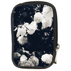 High Contrast Black And White Snowballs Ii Compact Camera Leather Case by okhismakingart