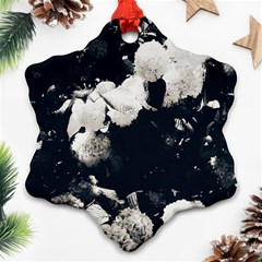 High Contrast Black And White Snowballs Ii Ornament (snowflake)