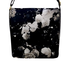 High Contrast Black And White Snowballs Ii Flap Closure Messenger Bag (l) by okhismakingart