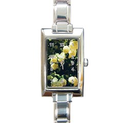 Yellow Snowballs Ii Rectangle Italian Charm Watch by okhismakingart