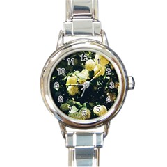 Yellow Snowballs Ii Round Italian Charm Watch by okhismakingart