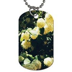 Yellow Snowballs Ii Dog Tag (two Sides) by okhismakingart