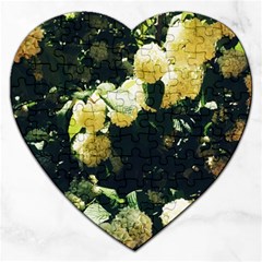 Yellow Snowballs Ii Jigsaw Puzzle (heart) by okhismakingart