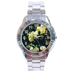 Yellow Snowballs Ii Stainless Steel Analogue Watch by okhismakingart