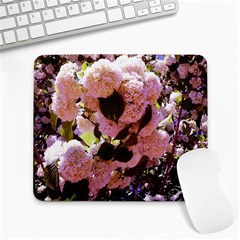 Pink Snowballs Large Mousepads by okhismakingart