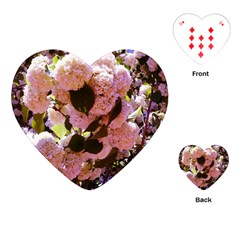 Pink Snowballs Playing Cards Single Design (heart)