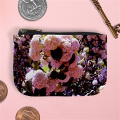 Pink Snowballs Mini Coin Purse by okhismakingart