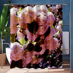 Pink Snowballs Shower Curtain 60  X 72  (medium)  by okhismakingart