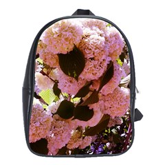 Pink Snowballs School Bag (xl) by okhismakingart