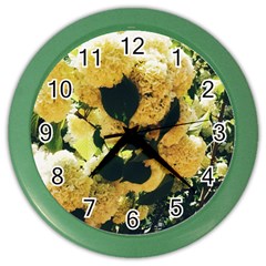 Yellow Snowballs Color Wall Clock