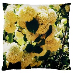 Yellow Snowballs Large Cushion Case (one Side) by okhismakingart