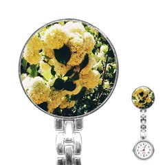 Yellow Snowballs Stainless Steel Nurses Watch by okhismakingart