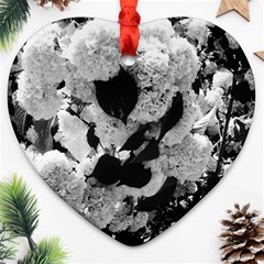 Black And White Snowballs Ornament (heart)