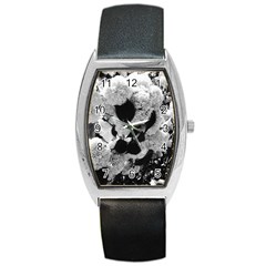 Black And White Snowballs Barrel Style Metal Watch by okhismakingart