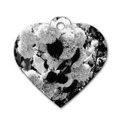 Black And White Snowballs Dog Tag Heart (one Side) by okhismakingart