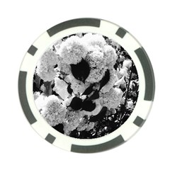 Black And White Snowballs Poker Chip Card Guard by okhismakingart