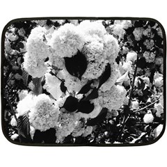 Black And White Snowballs Double Sided Fleece Blanket (mini)  by okhismakingart