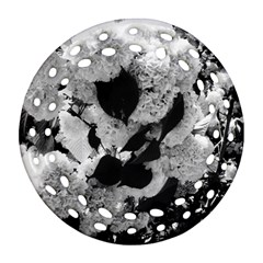 Black And White Snowballs Ornament (round Filigree) by okhismakingart