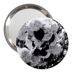 Black And White Snowballs 3  Handbag Mirrors by okhismakingart