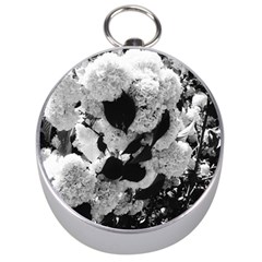 Black And White Snowballs Silver Compasses by okhismakingart