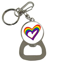 Rainbow Heart Colorful Lgbt Rainbow Flag Colors Gay Pride Support Bottle Opener Key Chain by yoursparklingshop