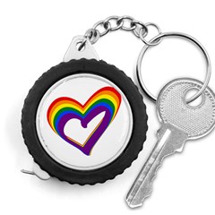 Rainbow Heart Colorful Lgbt Rainbow Flag Colors Gay Pride Support Measuring Tape by yoursparklingshop