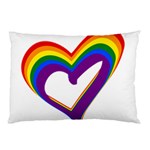 Rainbow Heart Colorful LGBT Rainbow Flag Colors Gay Pride Support Pillow Case (Two Sides) Front