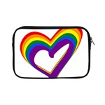 Rainbow Heart Colorful LGBT Rainbow Flag Colors Gay Pride Support Apple iPad Mini Zipper Cases Front