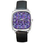 Paisley 2 Square Metal Watch Front