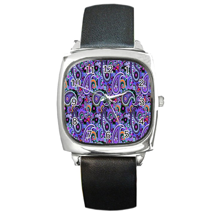 Paisley 2 Square Metal Watch