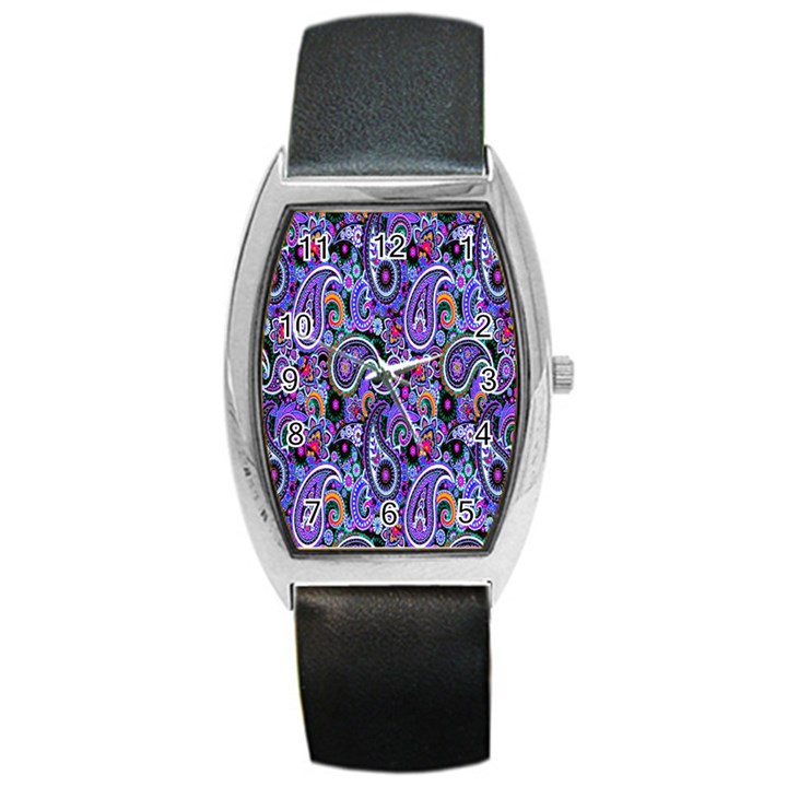 Paisley 2 Barrel Style Metal Watch