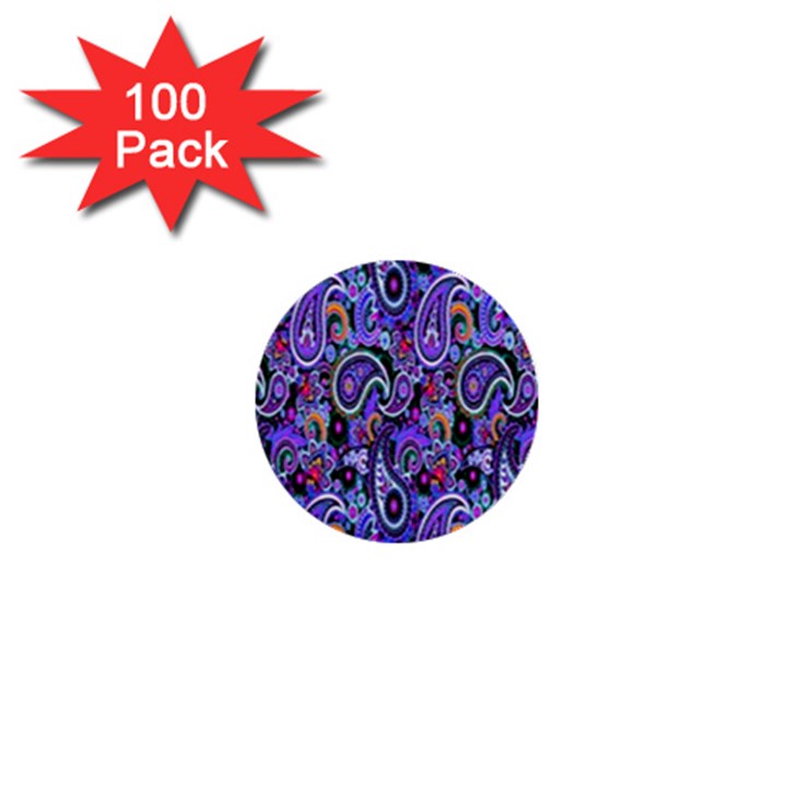 Paisley 2 1  Mini Buttons (100 pack) 